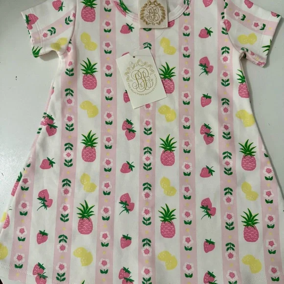 NWT The Beaufort Bonnet Company Polly Play Dress - Fruit Punch & Petals - Picture 2 of 5